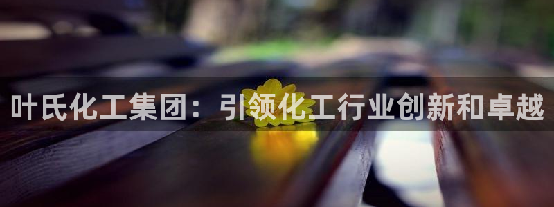 球盟会官方客服：叶氏化工集团：引领化工行业创新和卓越