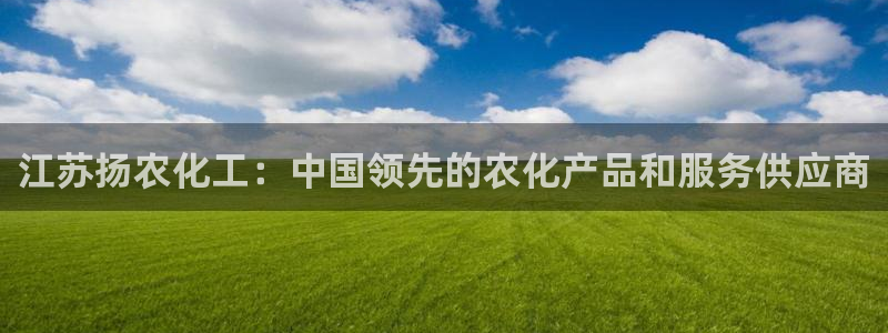 球盟会黑嘛：江苏扬农化工：中国领先的农化产品和服务供应商